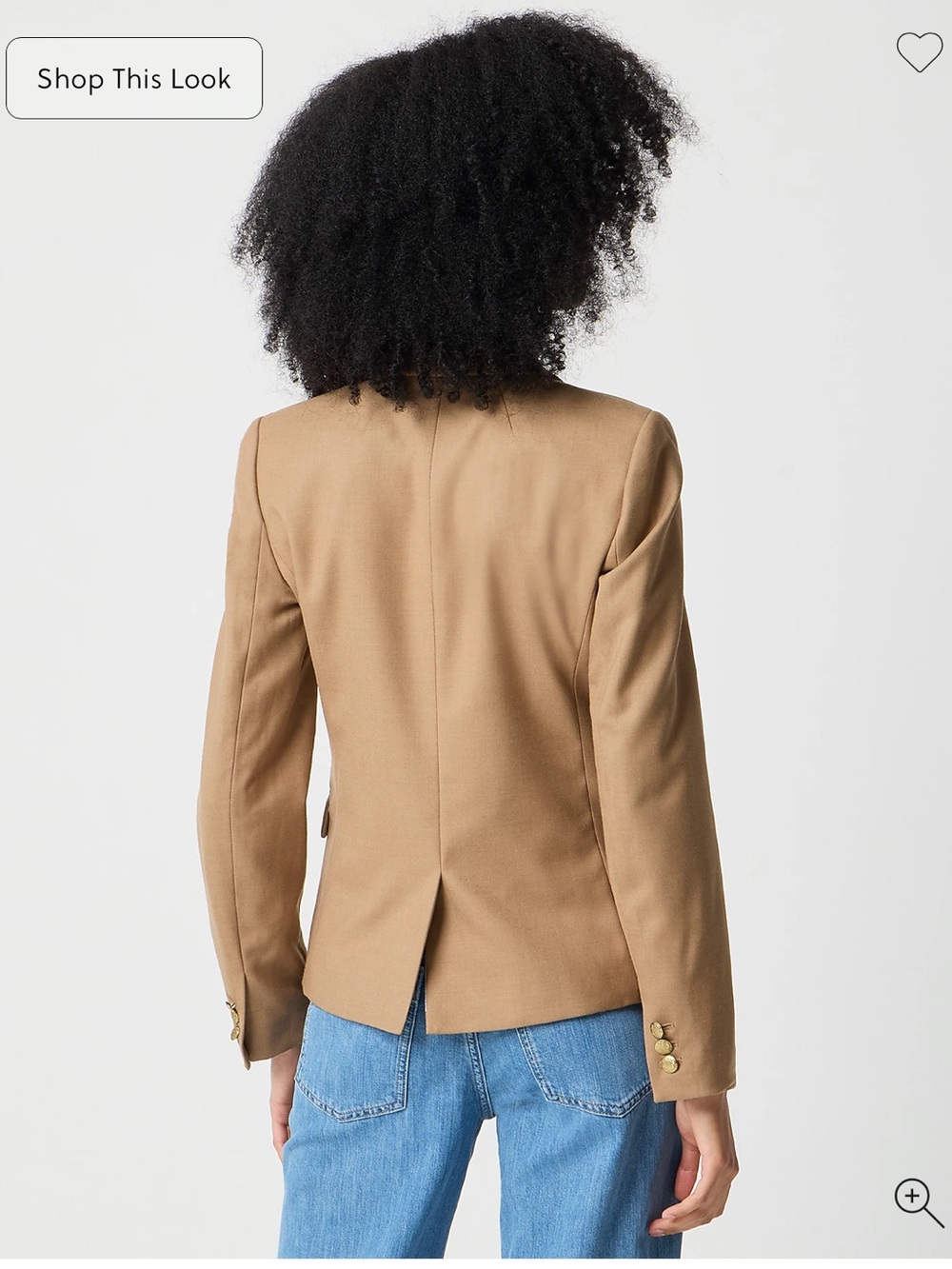 J. Crew Factory Camel Tailored Two-Button Blazer - Picture 2 of 7